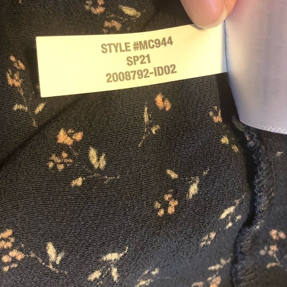 MADEWELL Easy Midi Dress in Spring Fling Women's Size Medium Blue Ditsy Floral - Picture 8 of 10